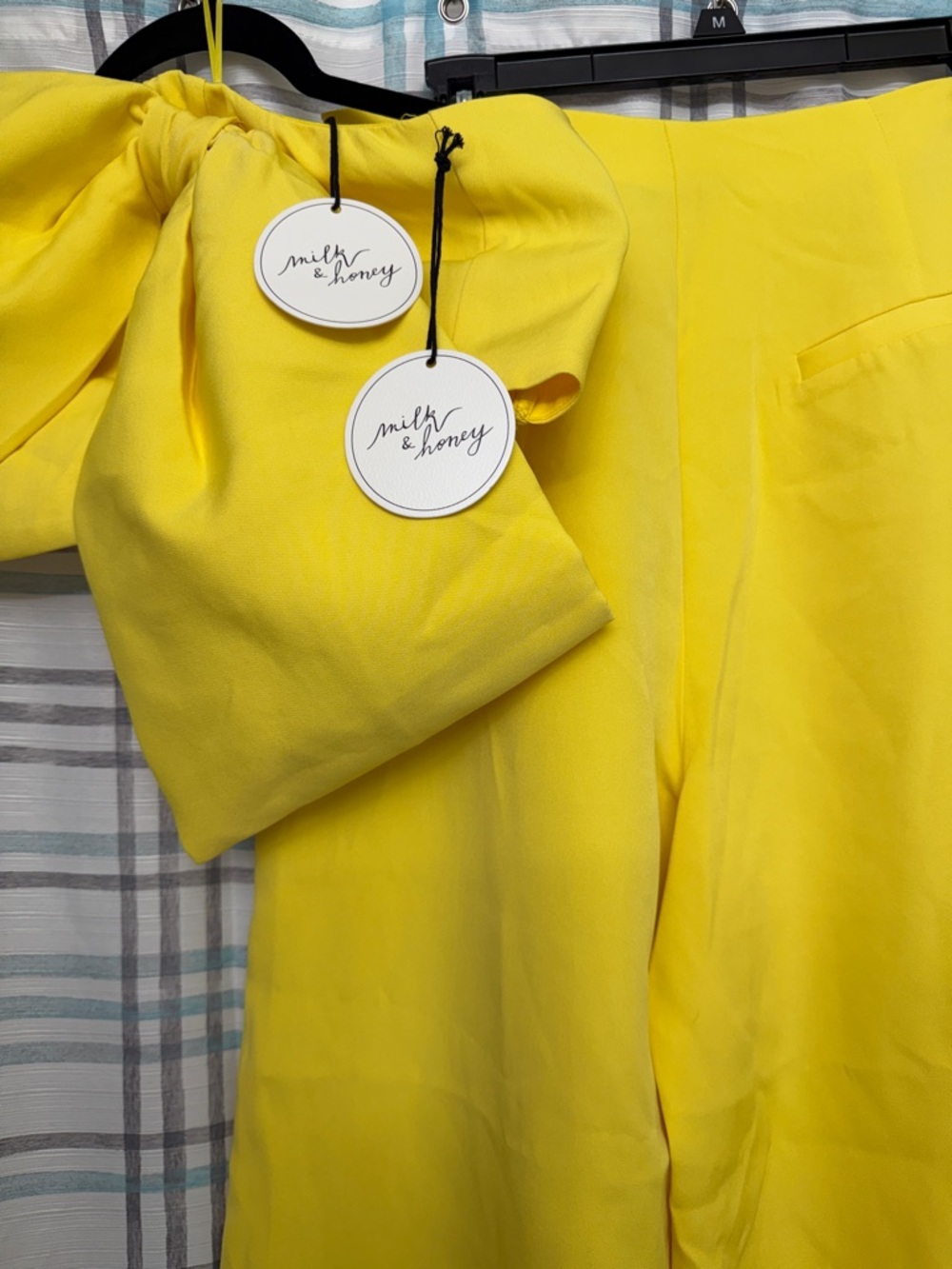 Sunshine Yellow Wide-Leg Jumpsuit with Bow Accent - Picture 6 of 6